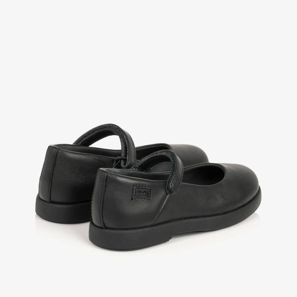 Camper-Girls Black Duet School Shoes in Leather | Childrensalon