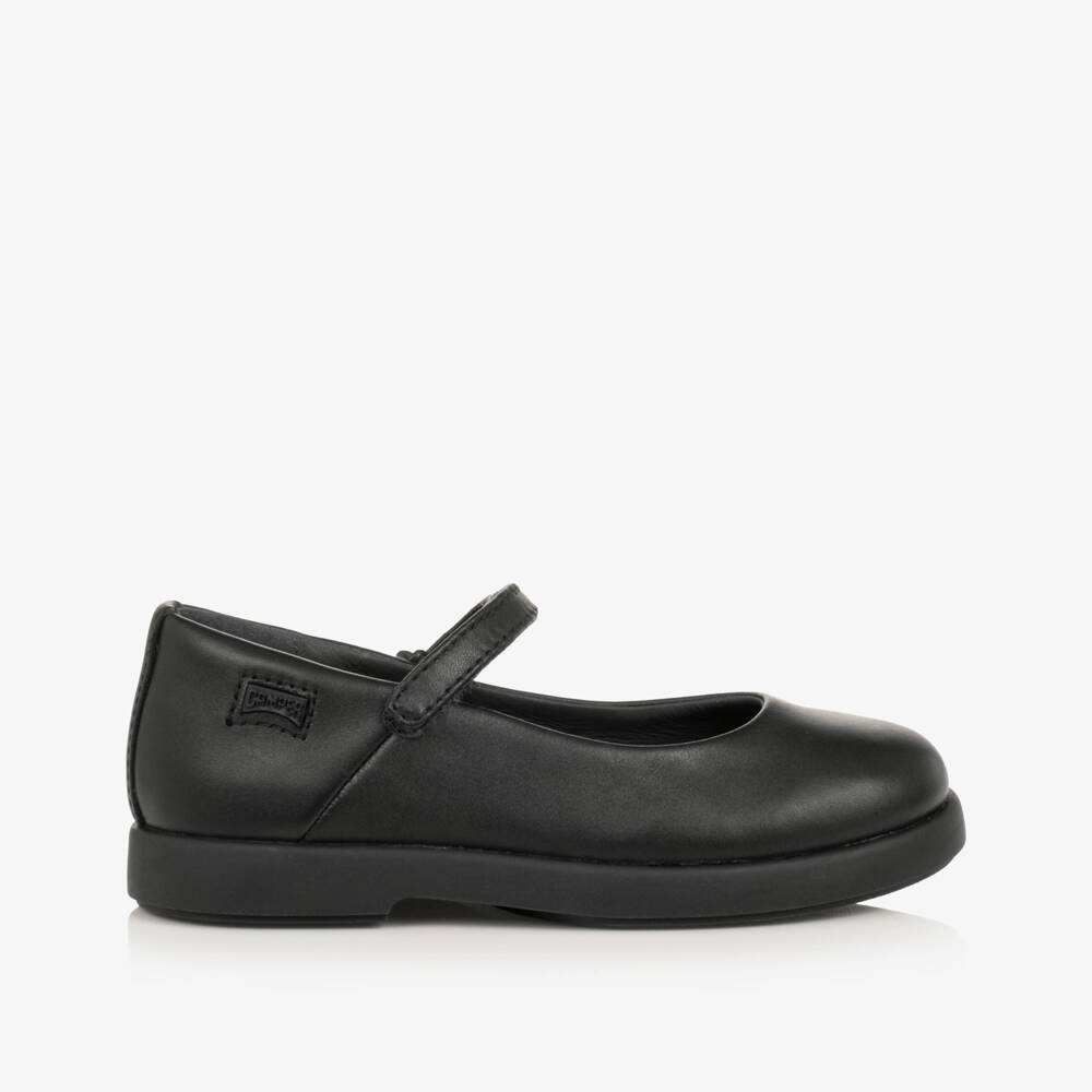 Camper-Girls Black Duet School Shoes in Leather | Childrensalon