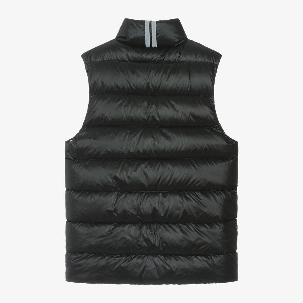 Canada Goose-Black Crofton Packable Down Puffer Gilet | Childrensalon