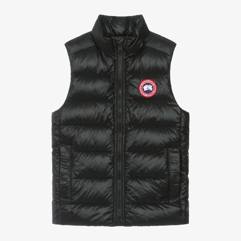 Canada Goose-Black Crofton Packable Down Puffer Gilet | Childrensalon