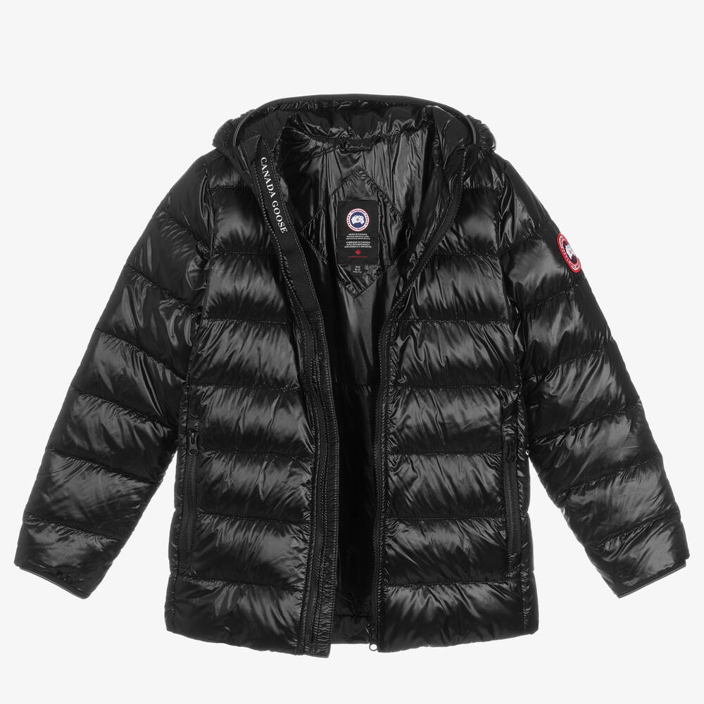 Canada Goose-Black Crofton Packable Down Puffer Jacket | Childrensalon