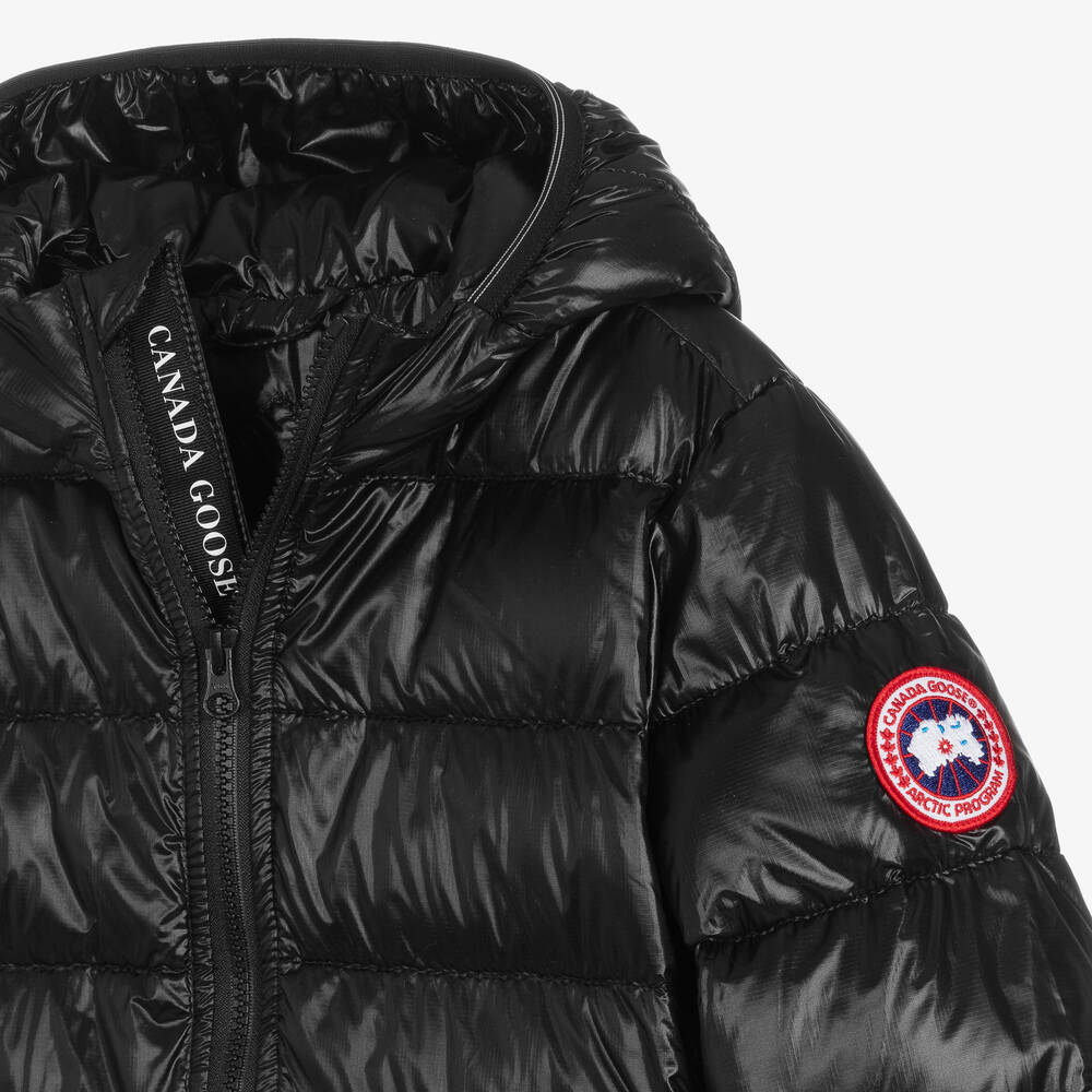 Canada Goose-Black Crofton Packable Down Puffer Jacket | Childrensalon