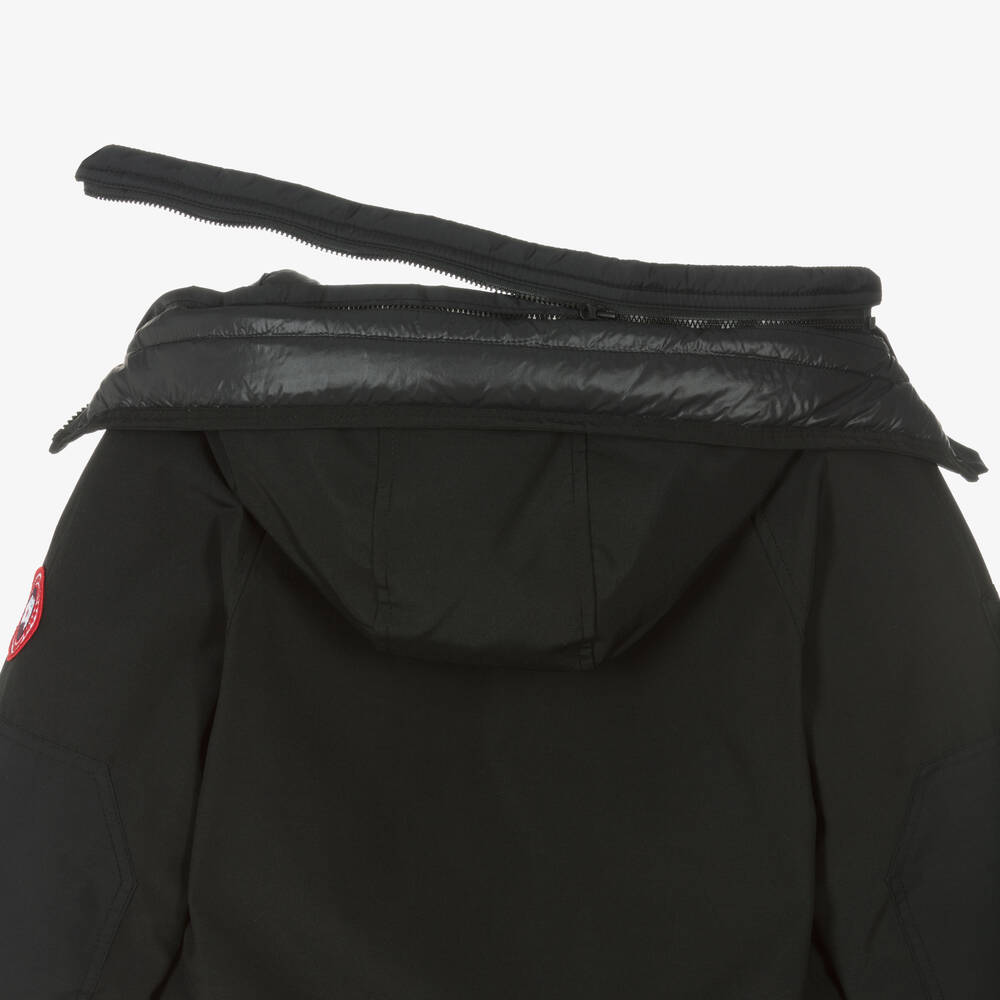 Canada Goose-Black Down Padded Chilliwack Bomber Jacket | Childrensalon