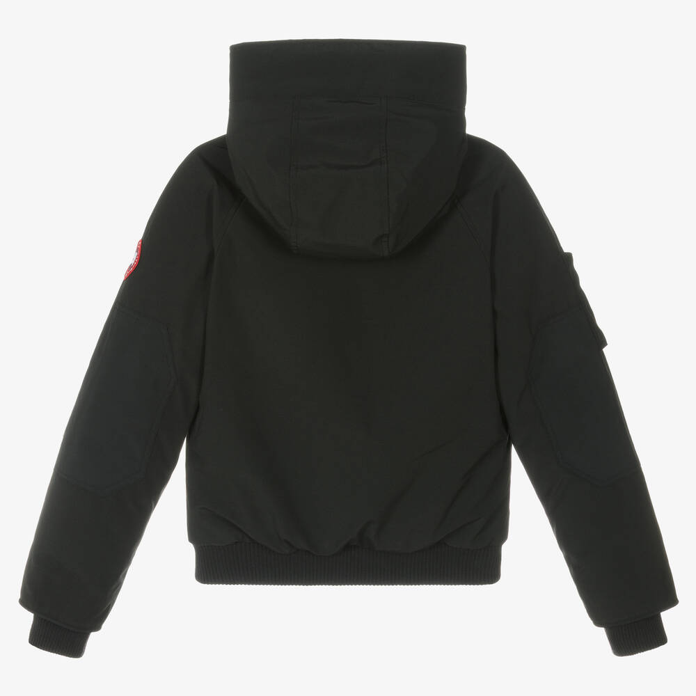 Canada Goose-Black Down Padded Chilliwack Bomber Jacket | Childrensalon