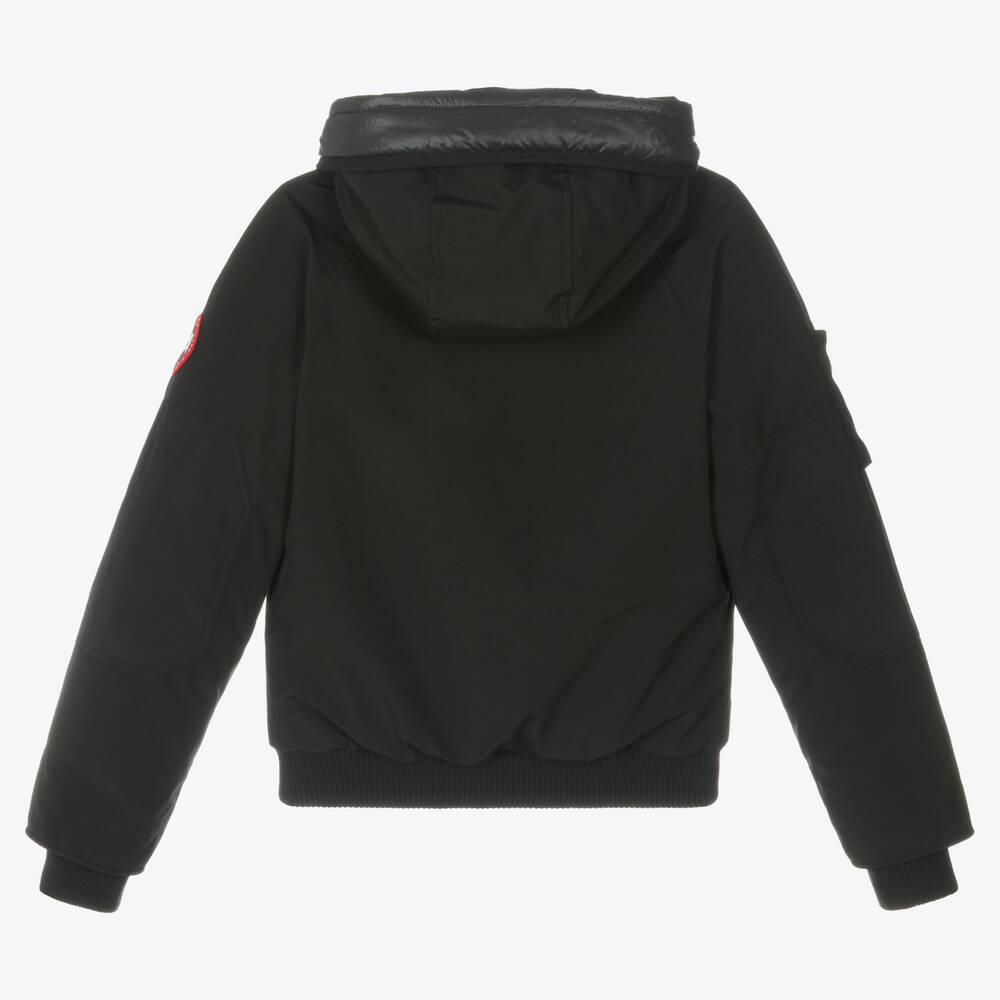 Canada Goose-Black Down Padded Chilliwack Bomber Jacket | Childrensalon