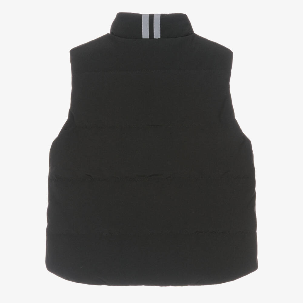 Canada Goose-Black Down Padded Vanier Gilet | Childrensalon