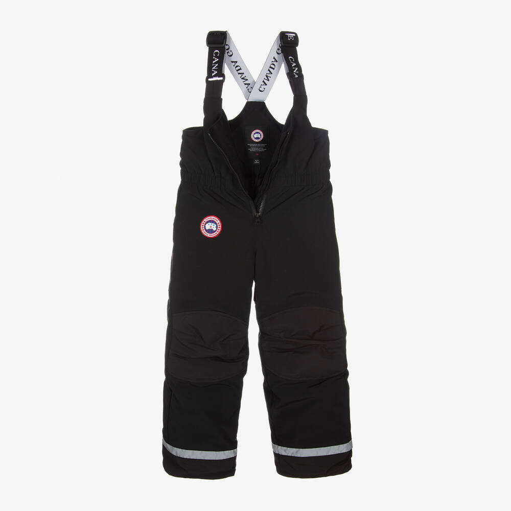 Canada Goose-سالوبيت تزلج مبطن بريش لون أسود للأطفال | Childrensalon