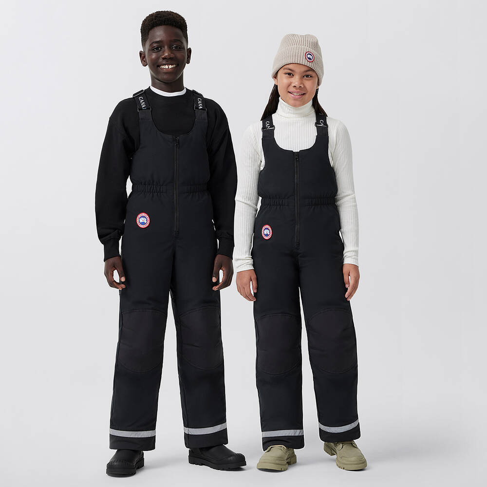 Canada Goose-سالوبيت تزلج مبطن بريش لون أسود للأطفال | Childrensalon
