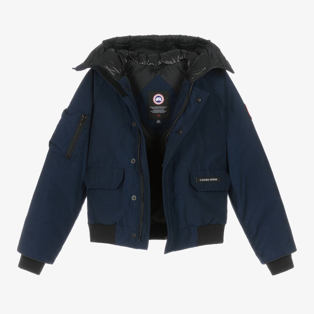 Canada Goose-Blue Down Padded Chilliwack Bomber Jacket | Childrensalon
