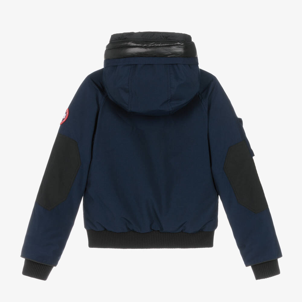 Canada Goose-Blue Down Padded Chilliwack Bomber Jacket | Childrensalon