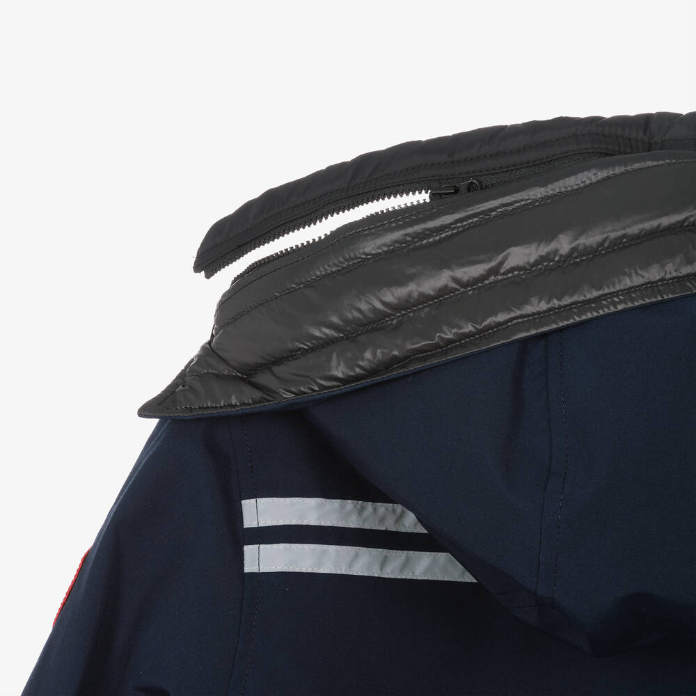 Canada Goose-Blue Down Padded Logan Parka Jacket | Childrensalon