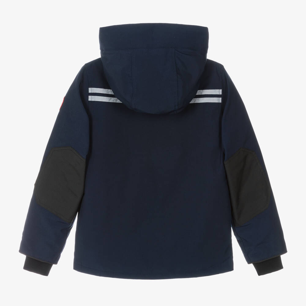 Canada Goose-Blue Down Padded Logan Parka Jacket | Childrensalon