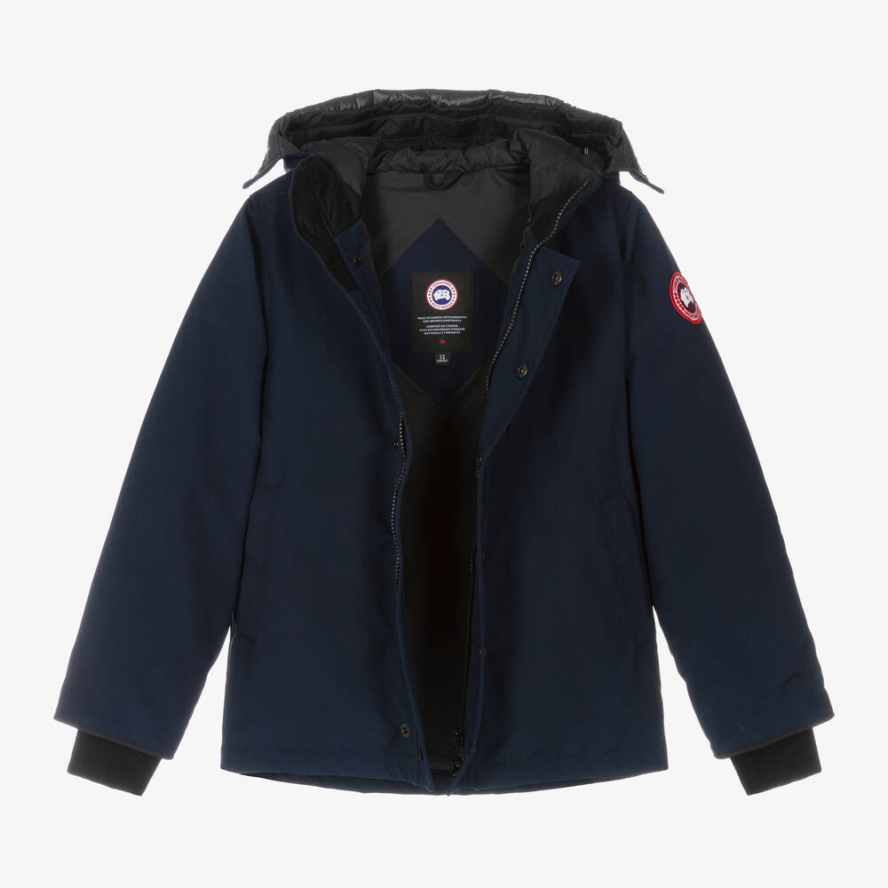 Canada Goose-Blue Down Padded Logan Parka Jacket | Childrensalon
