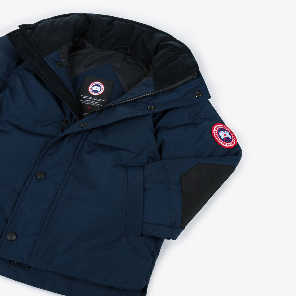 Canada Goose-Blue Down Padded Snowy Owl Jacket | Childrensalon
