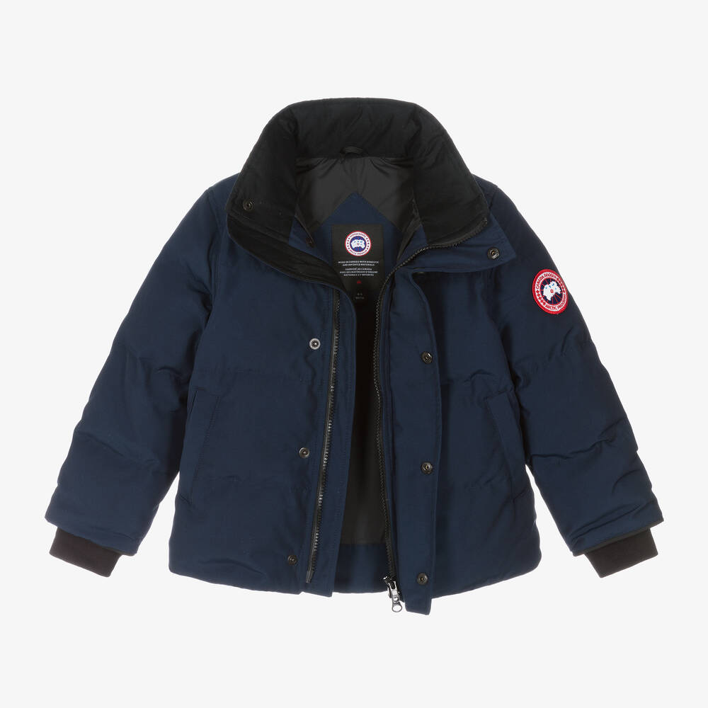 Canada Goose-Blue Down Padded Snowy Owl Jacket | Childrensalon