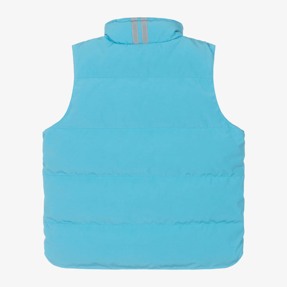 Canada Goose-Blue Down Padded Vanier Gilet | Childrensalon