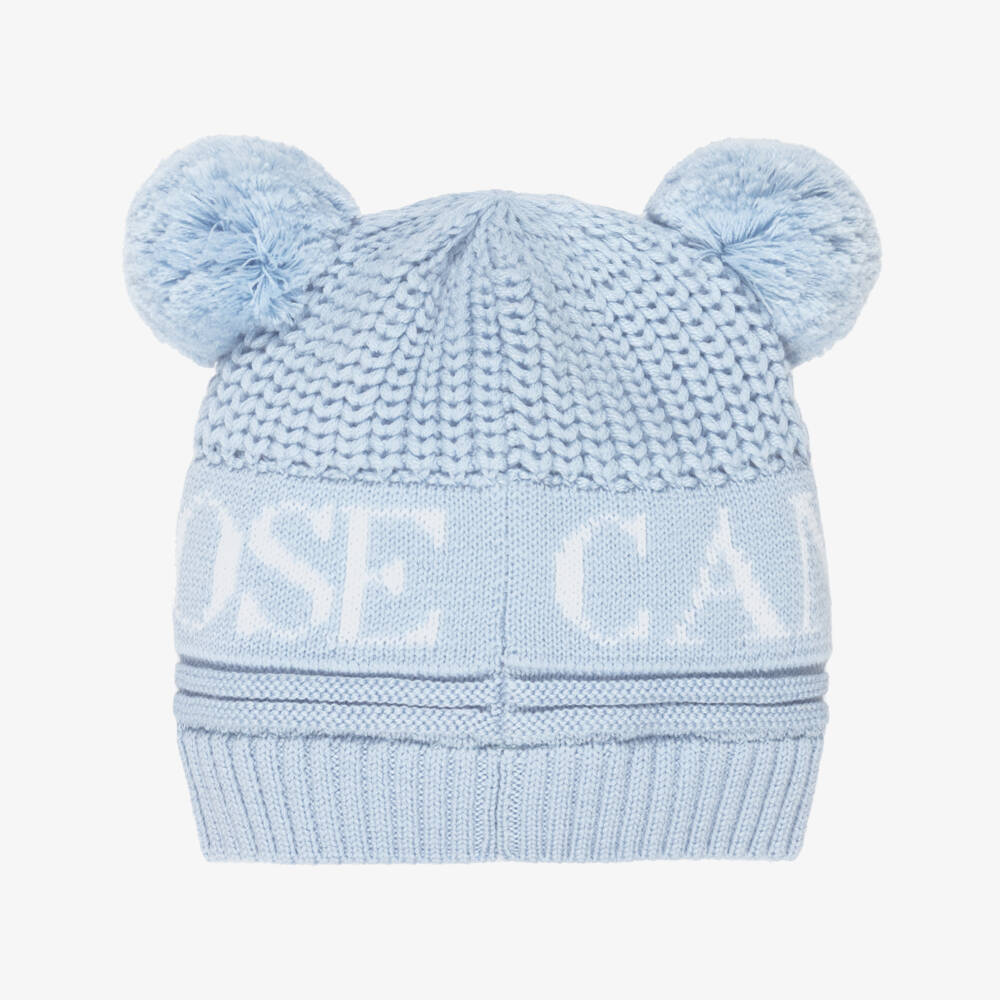 Canada Goose-Blue Wool Knit Baby Hat | Childrensalon