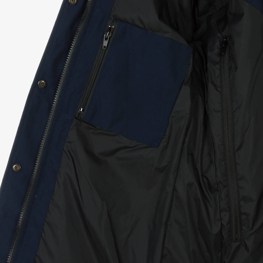 Canada Goose-Girls Blue Down Padded Juniper Parka Coat | Childrensalon