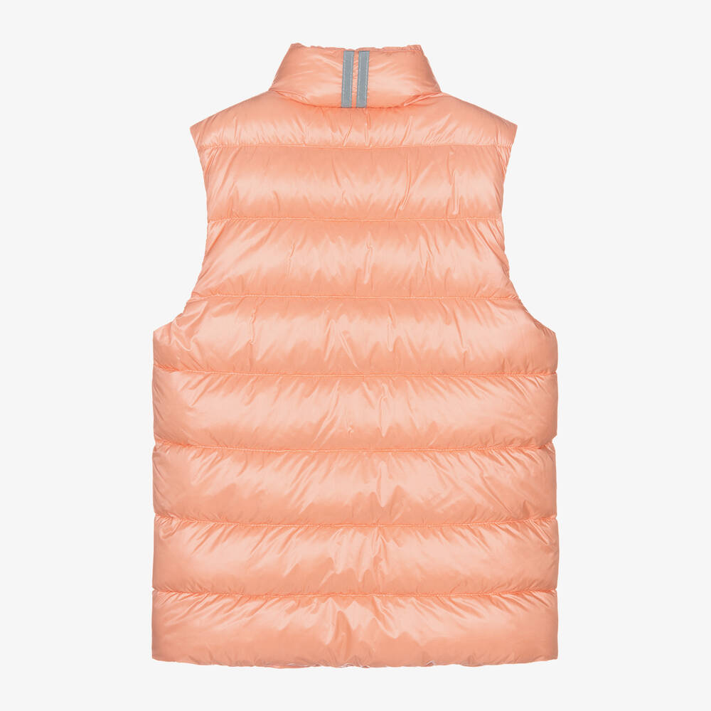 Canada Goose-Girls Orange Crofton Packable Down Puffer Gilet | Childrensalon