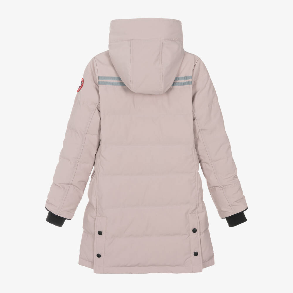 Canada Goose-Girls Pink Down Padded Juniper Coat | Childrensalon