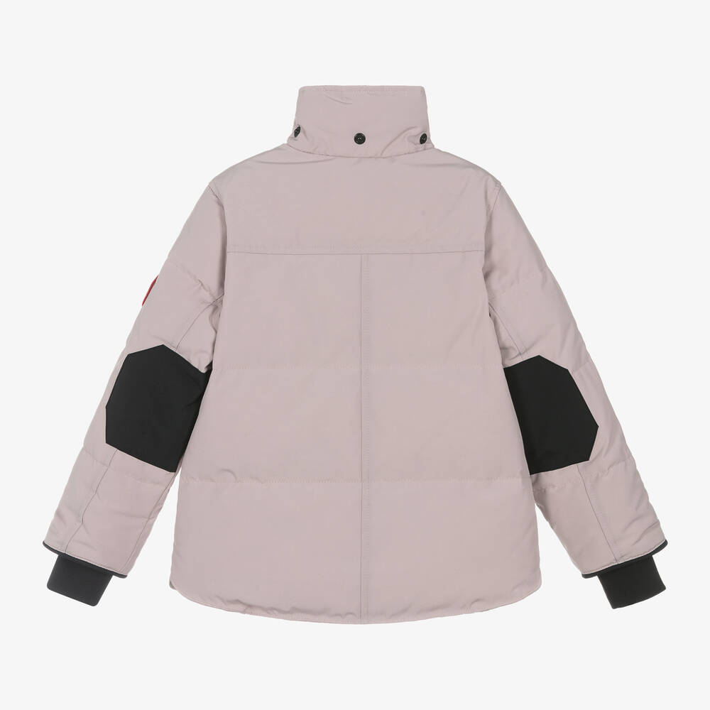 Canada Goose-Girls Pink Down Padded Snowy Owl Jacket | Childrensalon