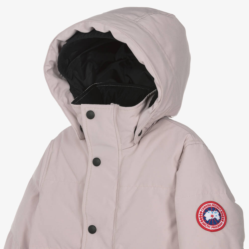 Canada Goose-Girls Pink Down Padded Snowy Owl Jacket | Childrensalon