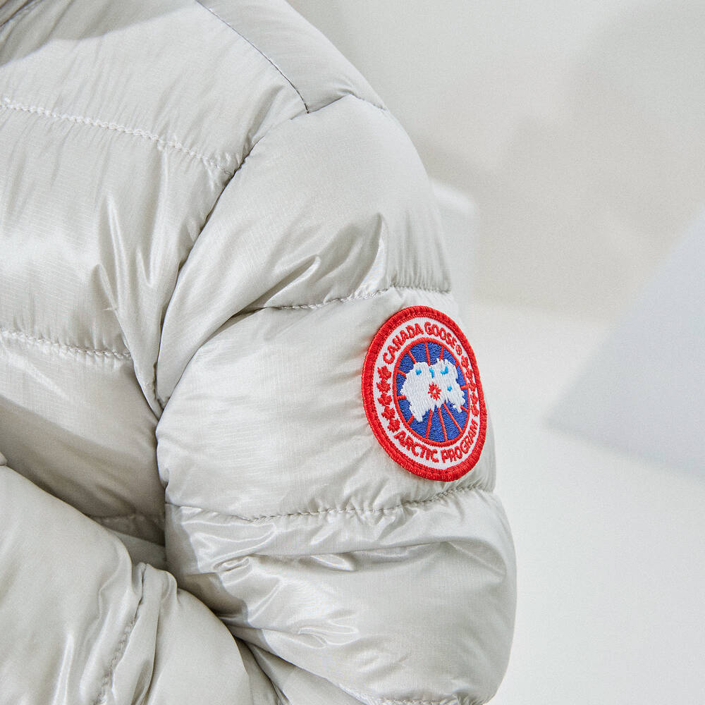 Canada Goose-Girls Silver Down Padded Cypress Jacket | Childrensalon