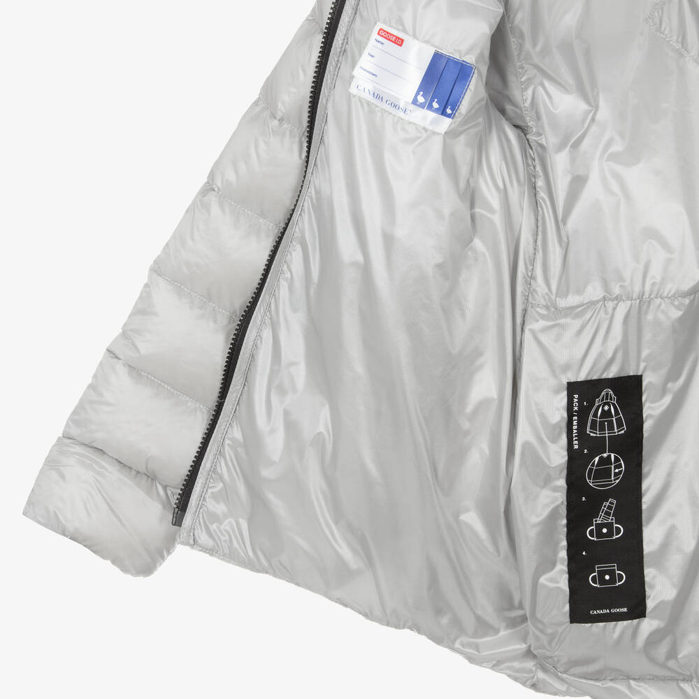 Canada Goose-Girls Silver Down Padded Cypress Jacket | Childrensalon