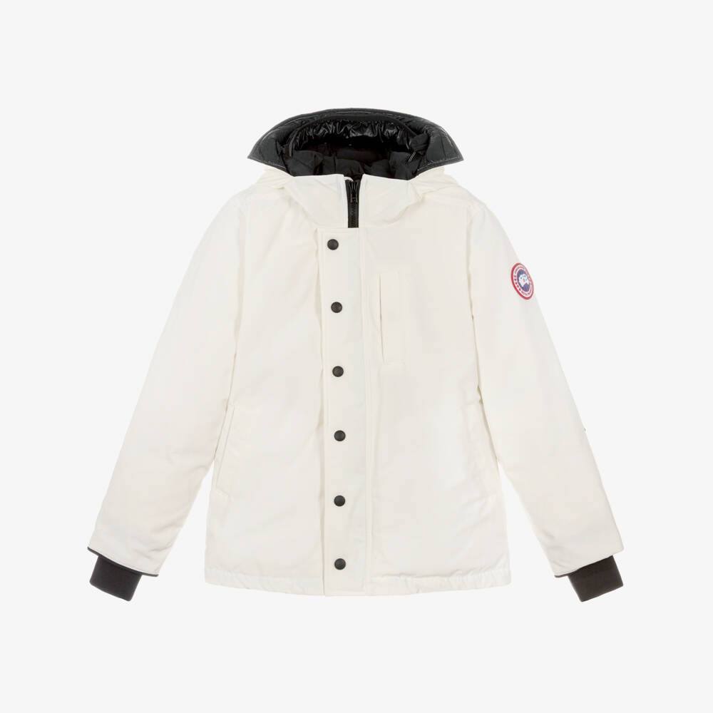 Canada Goose-Ivory Down Padded Logan Parka Jacket | Childrensalon