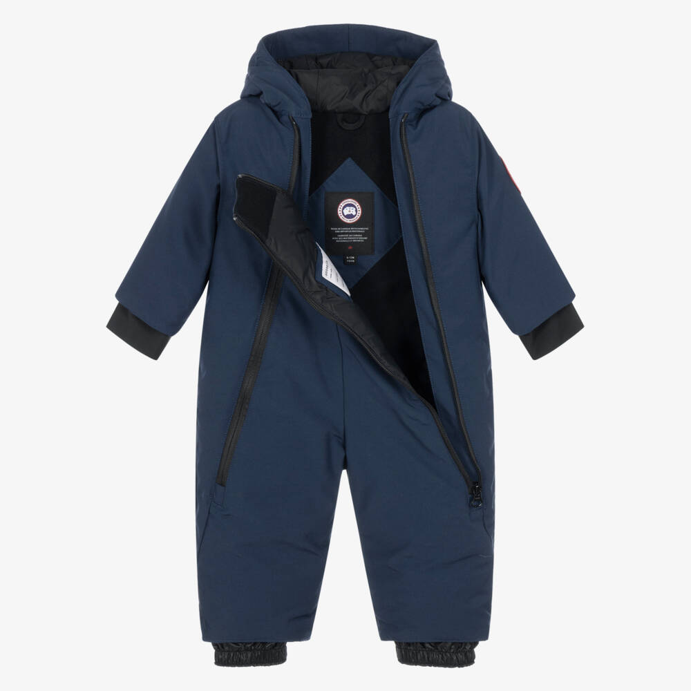 Canada Goose-Navy Blue Down Padded Baby Lamb Snowsuit | Childrensalon