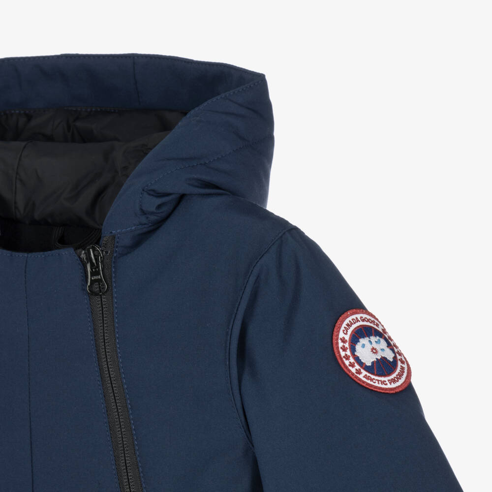 Canada Goose-Navy Blue Down Padded Baby Lamb Snowsuit | Childrensalon