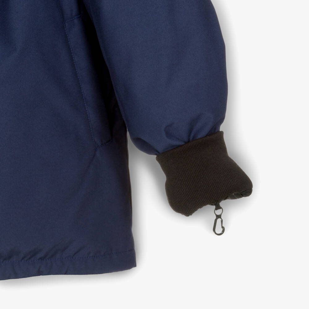 Canada Goose-جاكيت باركا مبطن بالزغب لون كحلي برقعة شعار الماركة | Childrensalon