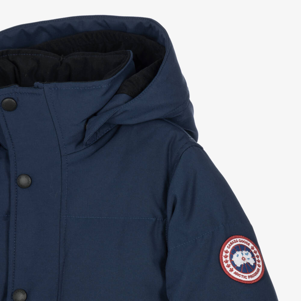 Canada Goose-Navy Blue Down Padded Snowy Owl Jacket | Childrensalon
