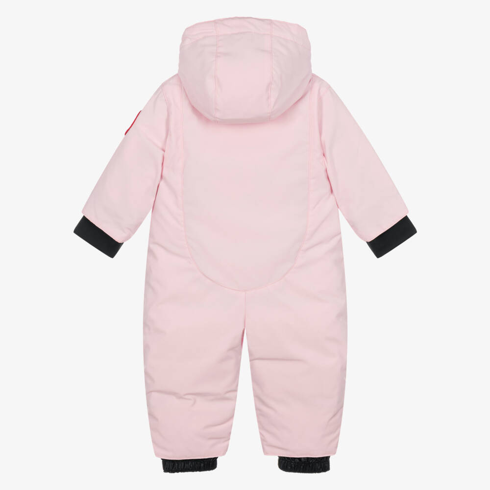 Canada Goose-Pale Pink Down Padded Baby Lamb Snowsuit | Childrensalon