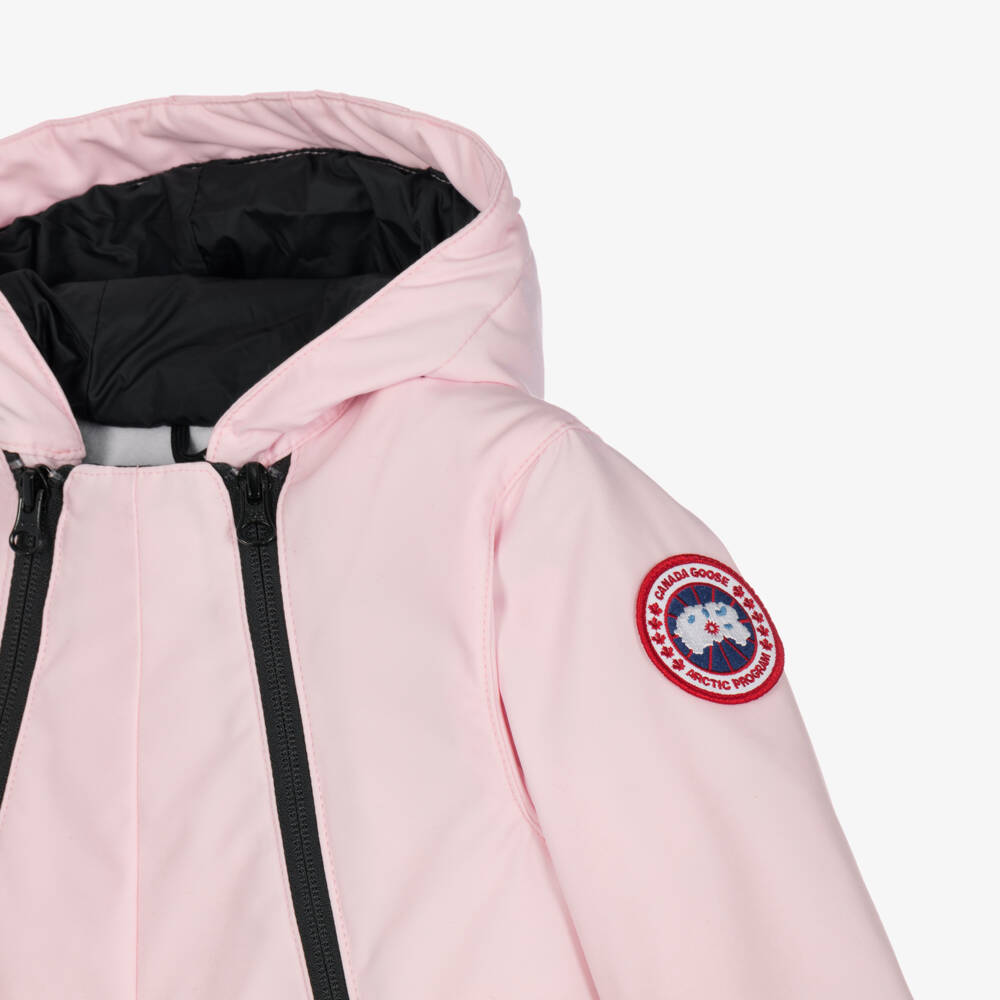 Canada Goose-Pale Pink Down Padded Baby Lamb Snowsuit | Childrensalon