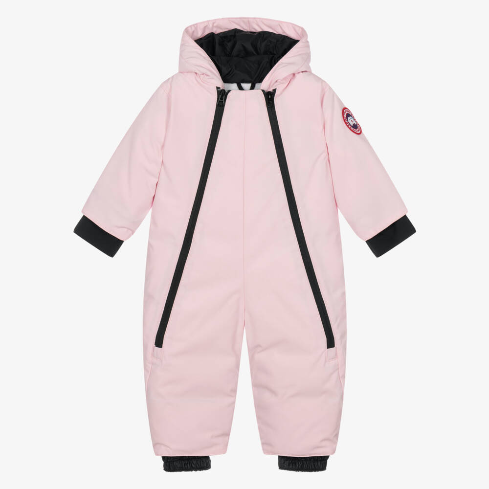Canada Goose-Pale Pink Down Padded Baby Lamb Snowsuit | Childrensalon