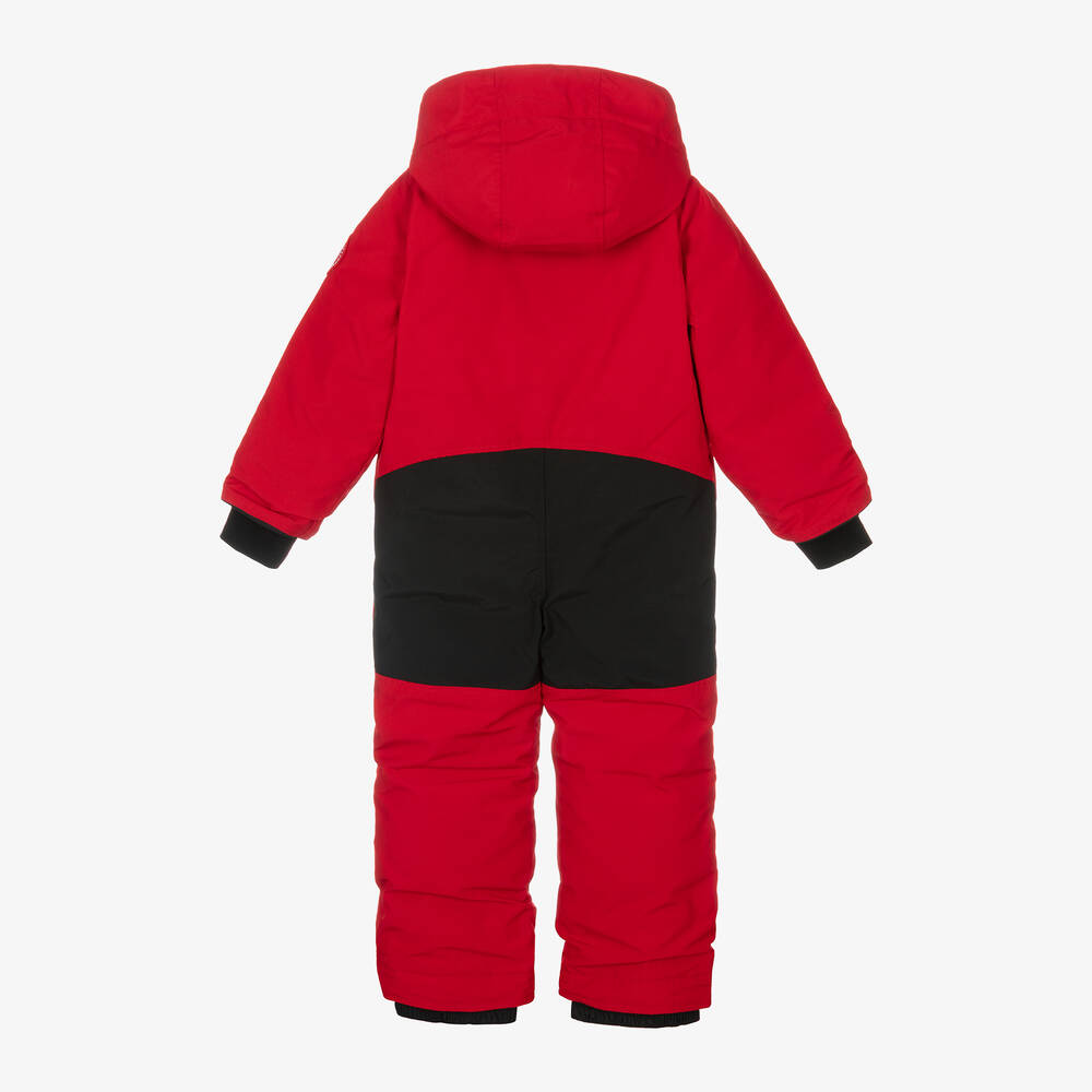Canada Goose-Red Down Padded Grizzly Snowsuit | Childrensalon