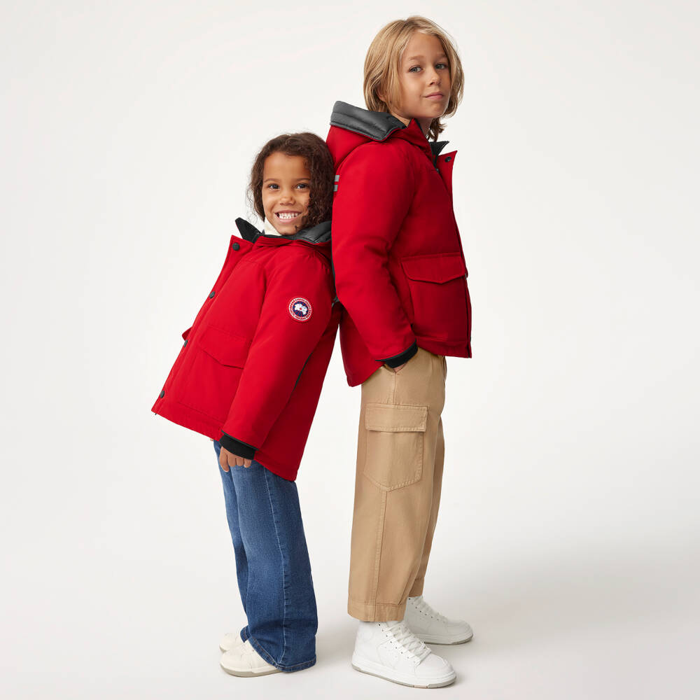 Canada Goose-معطف باركا لينكس مبطن لون أحمر للأطفال | Childrensalon