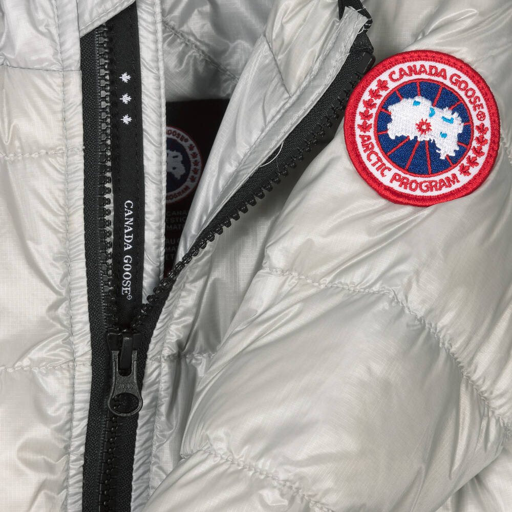 Canada Goose-Silver Down Padded Crofton Baby Jacket | Childrensalon