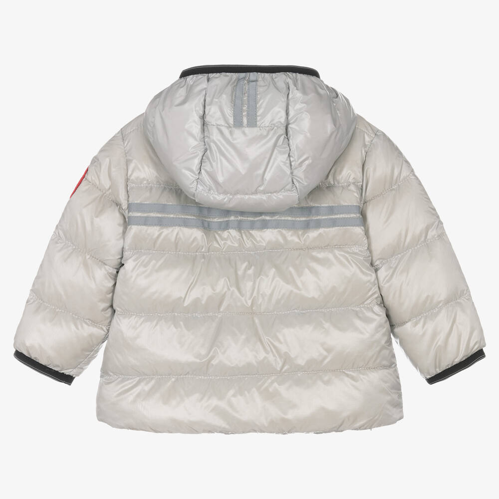 Canada Goose-Silver Down Padded Crofton Baby Jacket | Childrensalon
