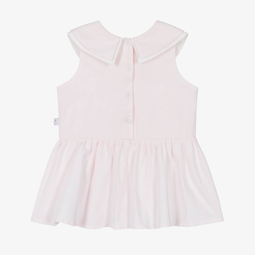 Caramelo Kids-Baby Girls Light Pink Dress with Bow | Childrensalon