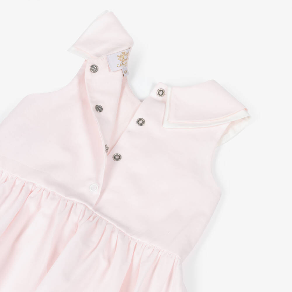 Caramelo Kids-Baby Girls Light Pink Dress with Bow | Childrensalon