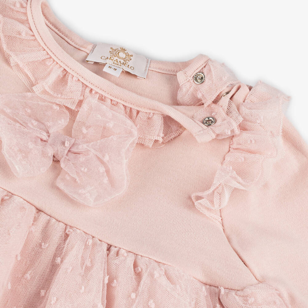 Caramelo Kids-Baby Girls Pink Cotton Leggings Set | Childrensalon