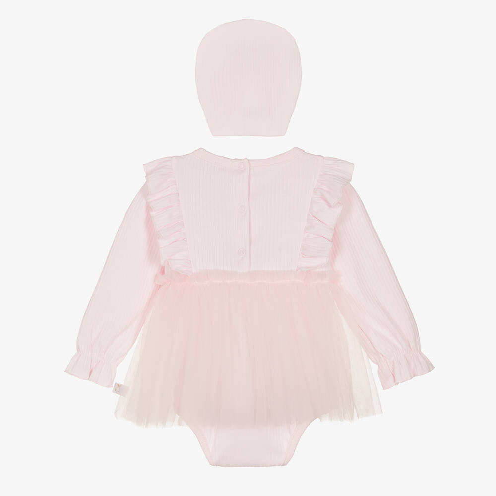 Caramelo Kids-Baby Girls Pink Tulle Dress & Hat Set | Childrensalon