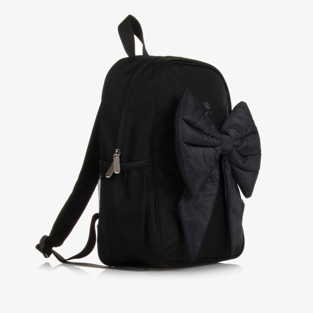 Caramelo Kids-حقيبة ظهر كانفاس لون أسود للبنات (35 سم) | Childrensalon