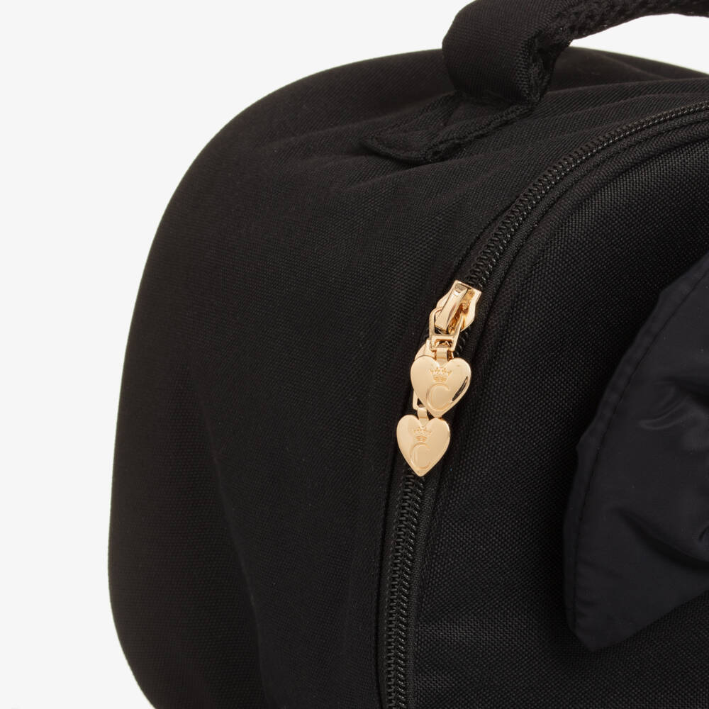 Caramelo Kids-Сумка для ланча чёрная с бантом для девочек (25см) | Childrensalon