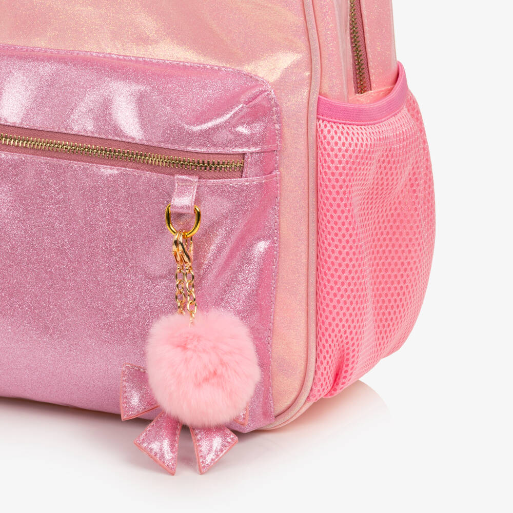 Caramelo Kids-Girls Glitter Pink Backpack (37cm) | Childrensalon