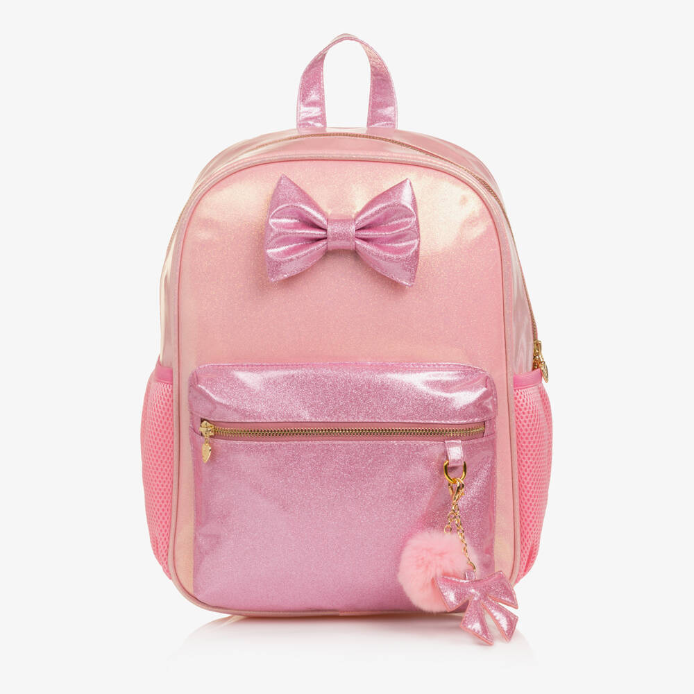 Caramelo Kids-Girls Glitter Pink Backpack (37cm) | Childrensalon
