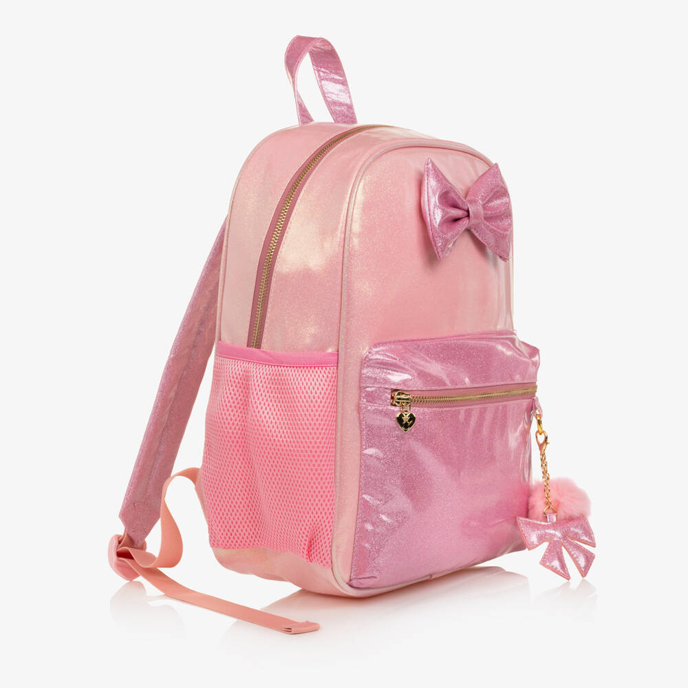 Caramelo Kids-Girls Glitter Pink Backpack (37cm) | Childrensalon