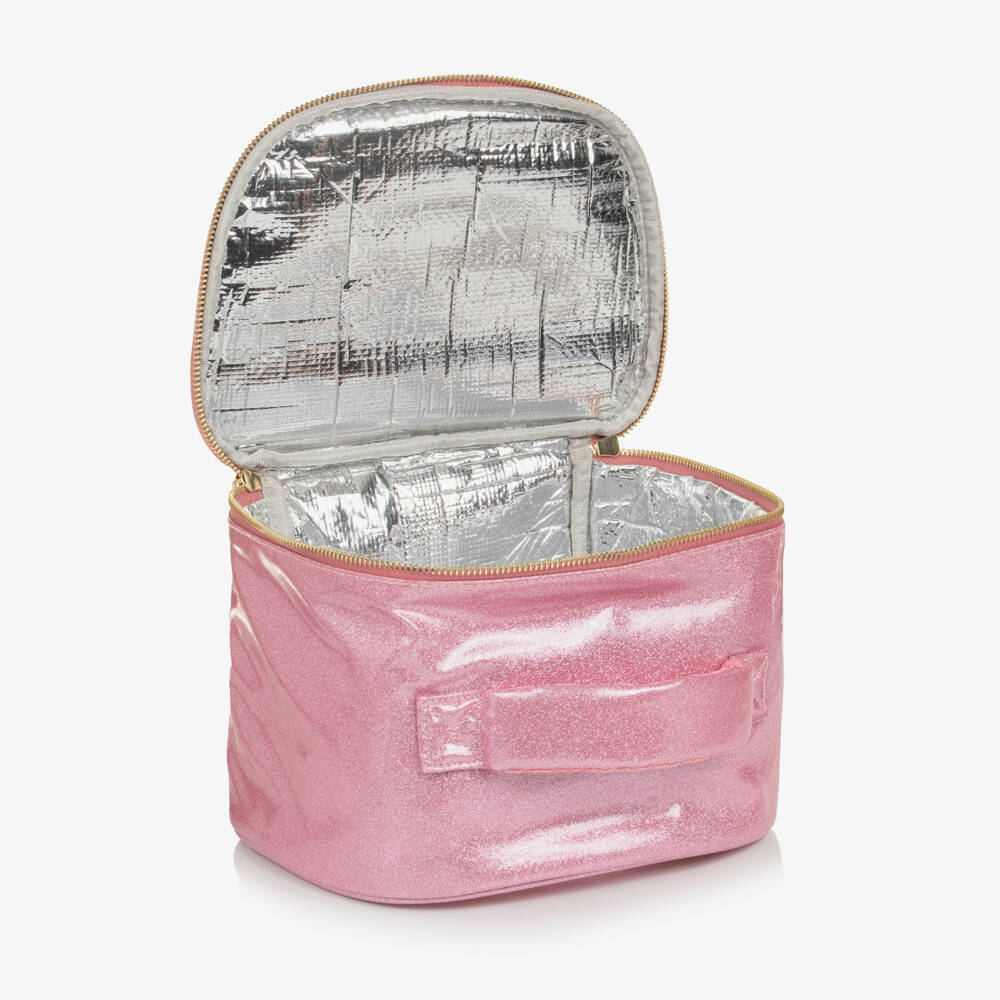 Caramelo Kids-Girls Glittery Pink Lunch Bag (19cm) | Childrensalon